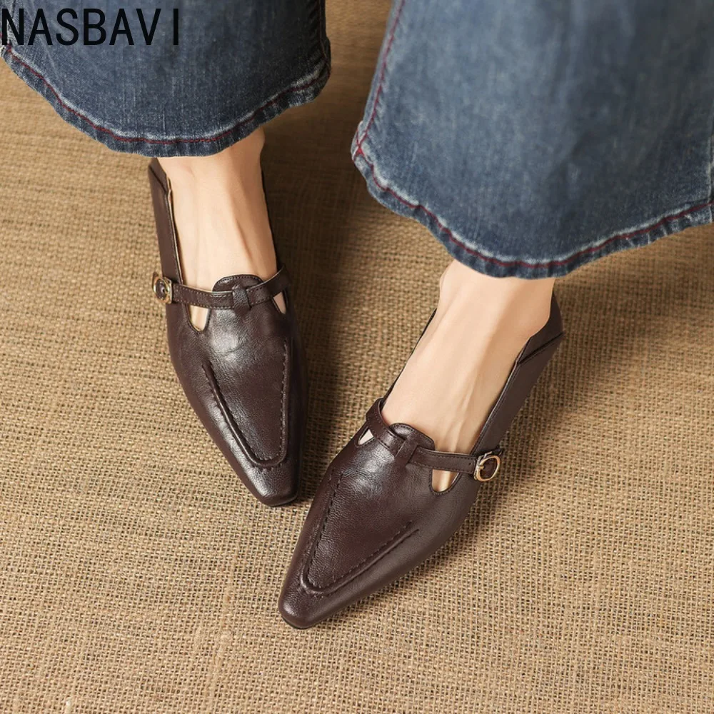 2026 Spring and Autumn New Retro Point Lace Buckle Design Women's Comfortable Soft Leather French Brown Single Shoes Size 32-44
2026 Spring and Autumn New Retro Point Lace Buckle Design Women's Comfortable Soft Leather French Brown Single Shoes Size 32-44