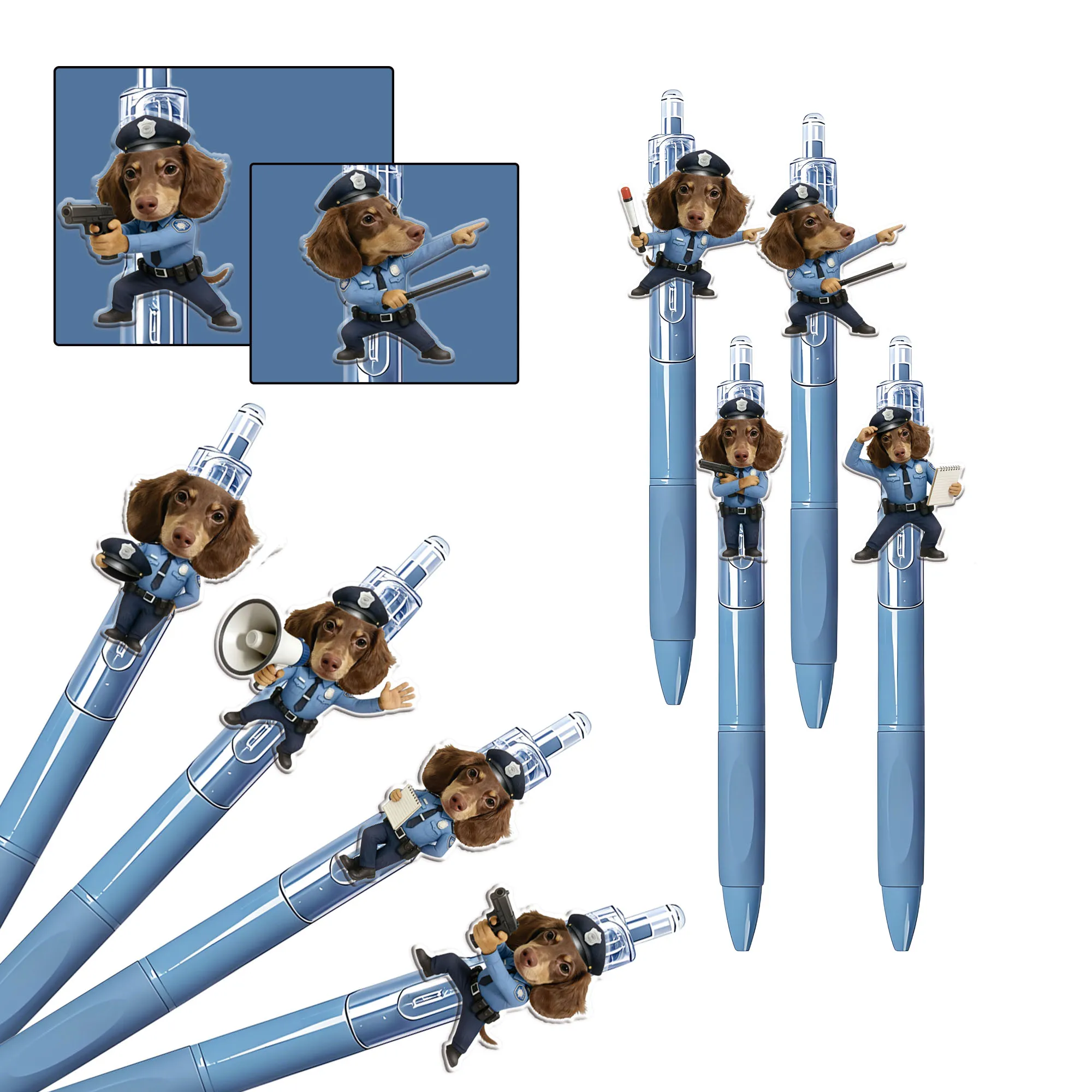 Набор из 8 модных ручек-шариковых ручек с дизайном «Полицейский пёс-сосиска» для плавного письма, идеальный подарок для студентов и подписи
Набор из 8 модных ручек-шариковых ручек с дизайном «Полицейский пёс-сосиска» для плавного письма, идеальный подарок для студентов и подписи