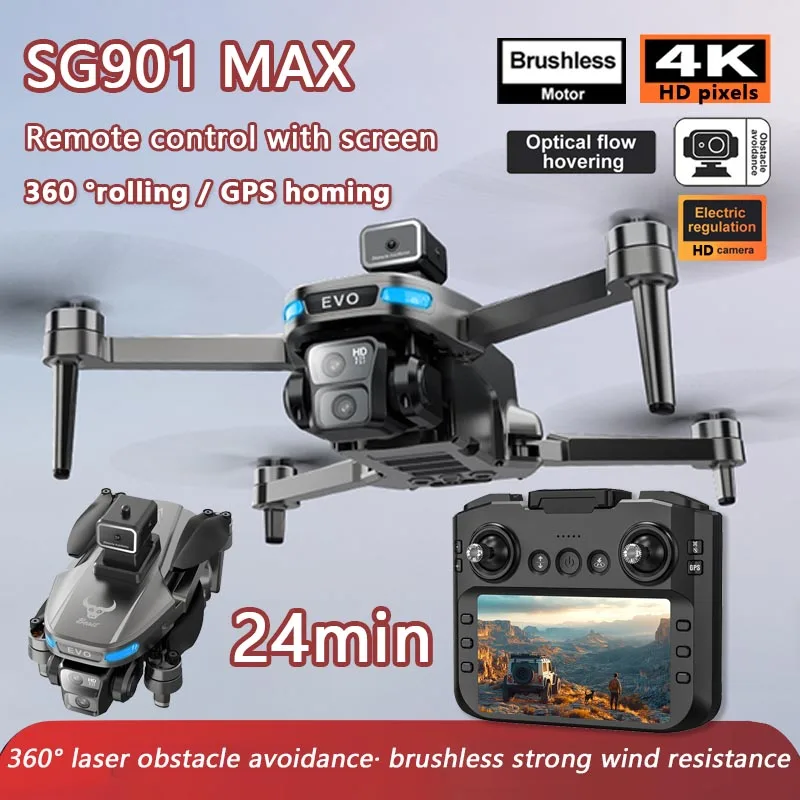SG901 MAX PRO FPV Drone 4k Camera Aerial Large Screen Remote Control 64G Memory Card and Card Reader 5G GPS WIFI RC Dron 2KM
SG901 MAX PRO FPV Drone 4k Camera Aerial Large Screen Remote Control 64G Memory Card and Card Reader 5G GPS WIFI RC Dron 2KM