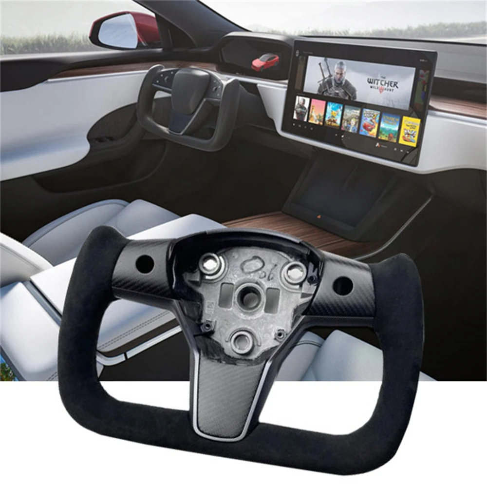Tesla Steering Wheel Yoke Fit Model 3/Y White / Black & Matte Carbon Fiber Trim Panel
Tesla Steering Wheel Yoke Fit Model 3/Y White / Black & Matte Carbon Fiber Trim Panel