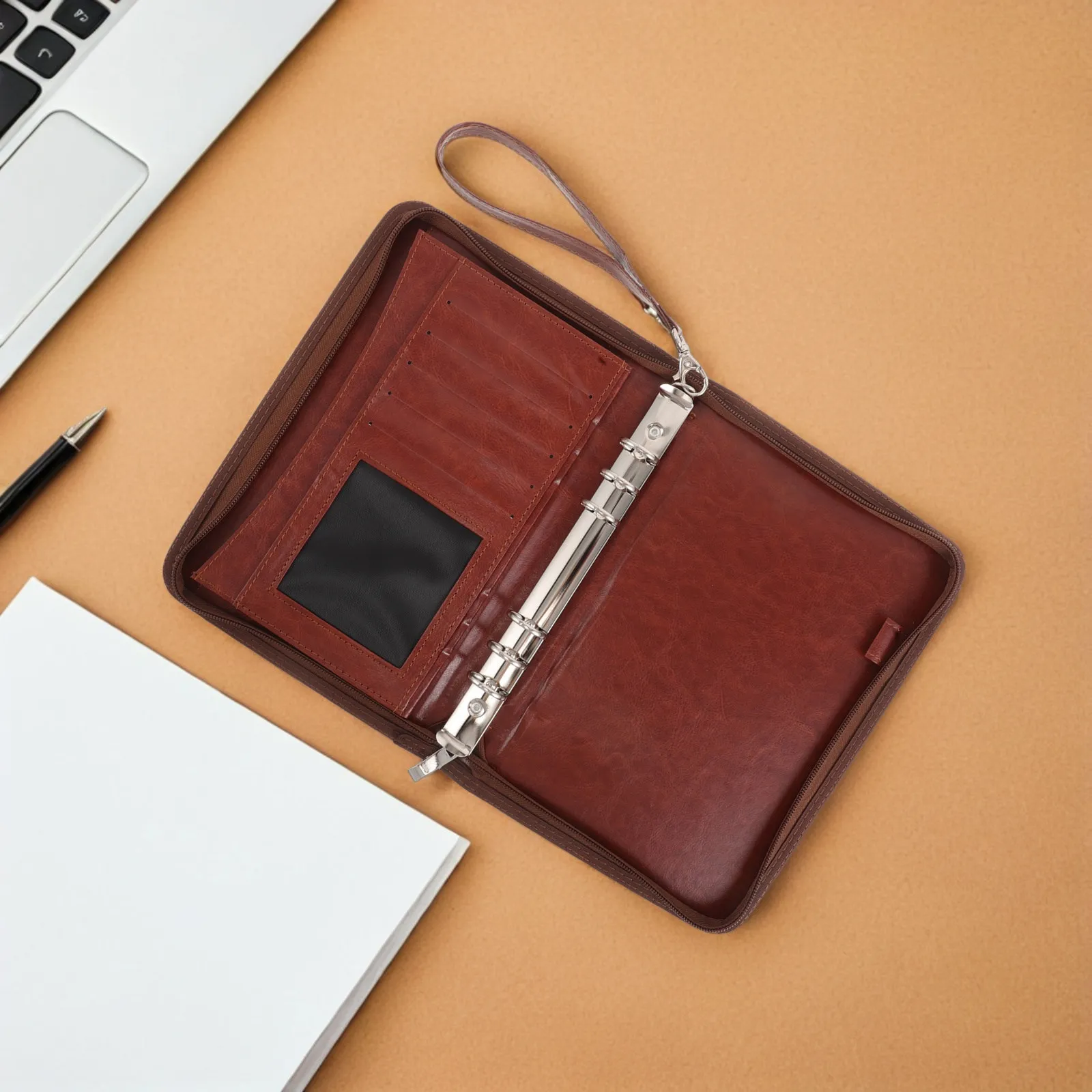 Refillable Loose Leaf Portfolio Binder Zipper Padfolio Organizer Business Meeting Note Taking Office Document Folder
Refillable Loose Leaf Portfolio Binder Zipper Padfolio Organizer Business Meeting Note Taking Office Document Folder