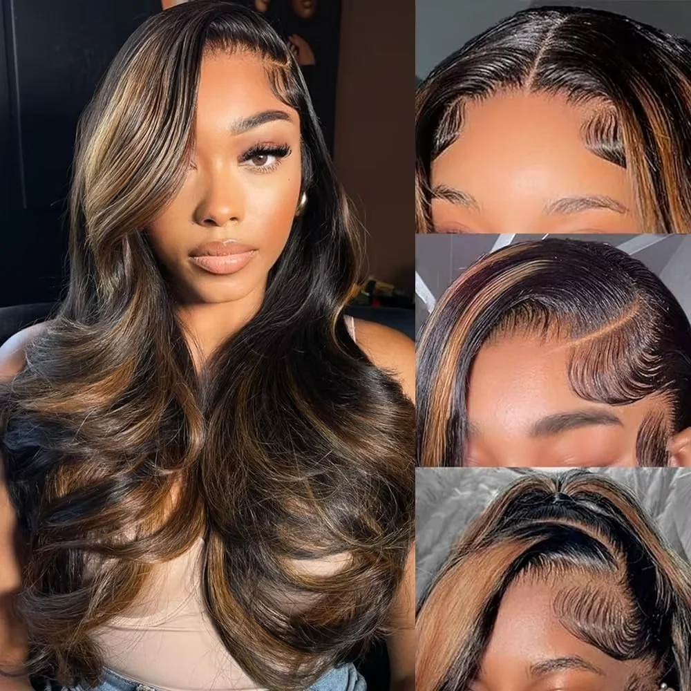Body Wave Highlight Ombre Colored 13x4 Lace Front Wig Human Hair 1B/30 Black Brown 13x6 Full Lace Frontal Brazilian Remy Wigs
Body Wave Highlight Ombre Colored 13x4 Lace Front Wig Human Hair 1B/30 Black Brown 13x6 Full Lace Frontal Brazilian Remy Wigs