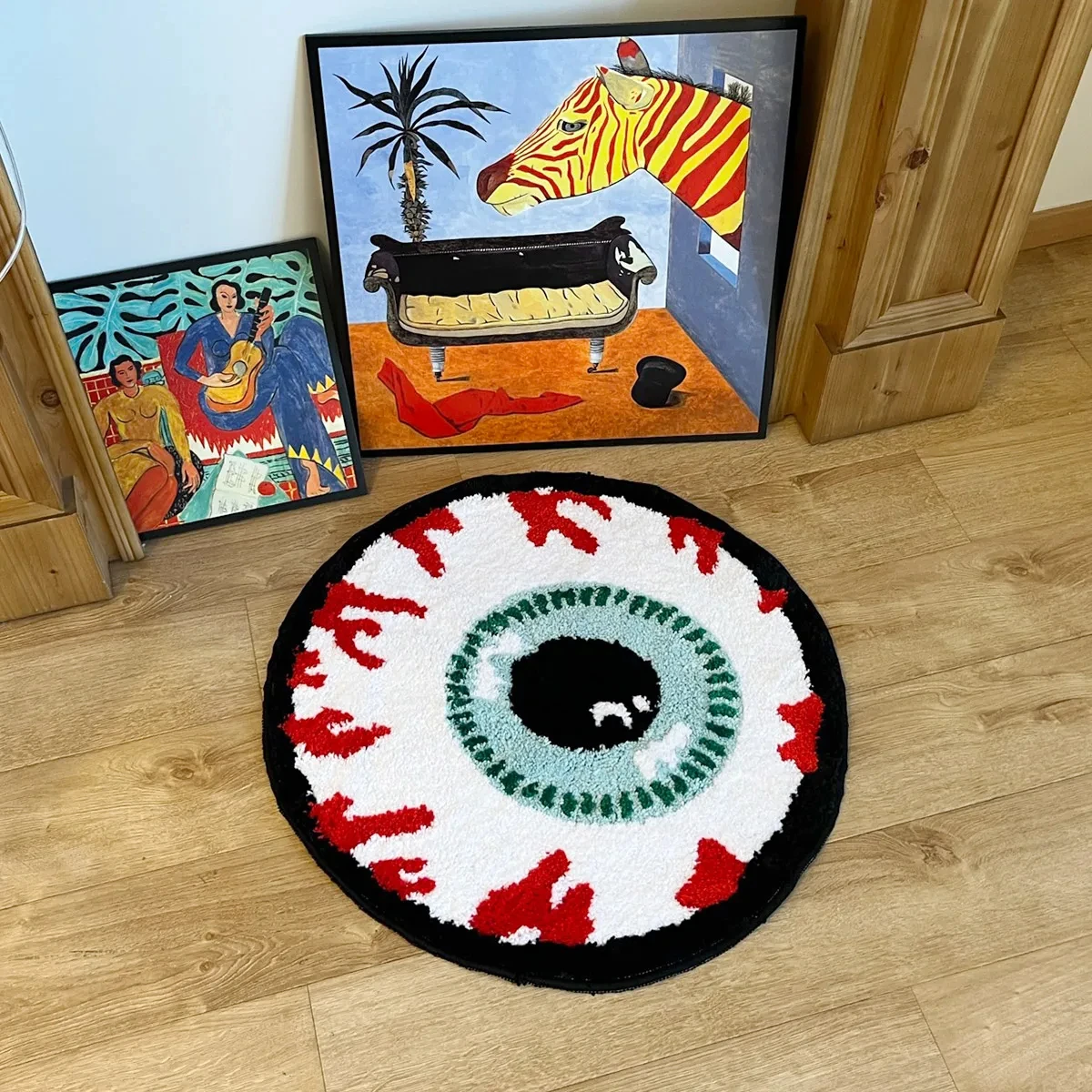 Bursting Eyeball Handmade Tufted Rug Doormat Fluffy Tufted Soft Area Rug Circular Thickened Antislip Carpet Living Room Bedroom
Bursting Eyeball Handmade Tufted Rug Doormat Fluffy Tufted Soft Area Rug Circular Thickened Antislip Carpet Living Room Bedroom