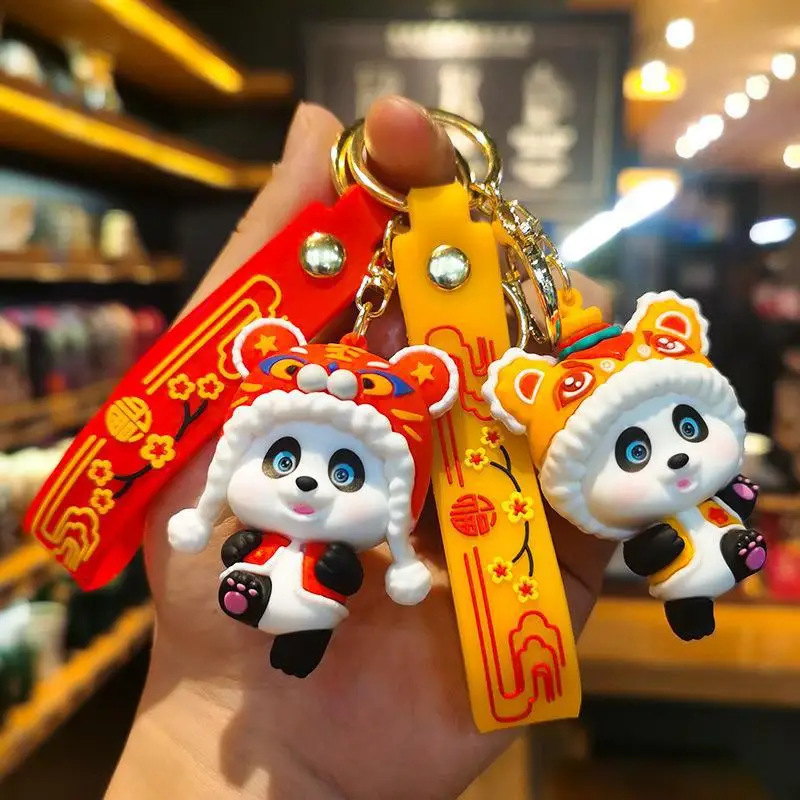 Lion-shaped Keychain with Tiger Head and Panda Design Adorable China-Chic Folk Art Figurine Perfect for Car Night Markets Gift
Lion-shaped Keychain with Tiger Head and Panda Design Adorable China-Chic Folk Art Figurine Perfect for Car Night Markets Gift