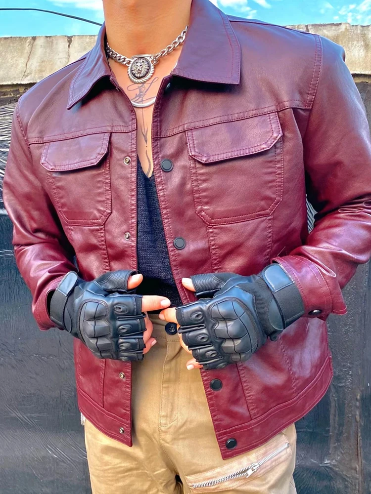 Stylish Boy's PU Leather Slim Fit Biker Jacket with Multiple Pockets Fashionable Urban Casual Short Coat for Young Men
Stylish Boy's PU Leather Slim Fit Biker Jacket with Multiple Pockets Fashionable Urban Casual Short Coat for Young Men