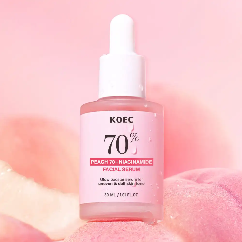 30ml KOEC Peach 70 Niacinamide Serum Moisturizing Brightening Tightening Even Skin Tone Shrink Pores Hyaluronic Acid Plant Oils
30ml KOEC Peach 70 Niacinamide Serum Moisturizing Brightening Tightening Even Skin Tone Shrink Pores Hyaluronic Acid Plant Oils