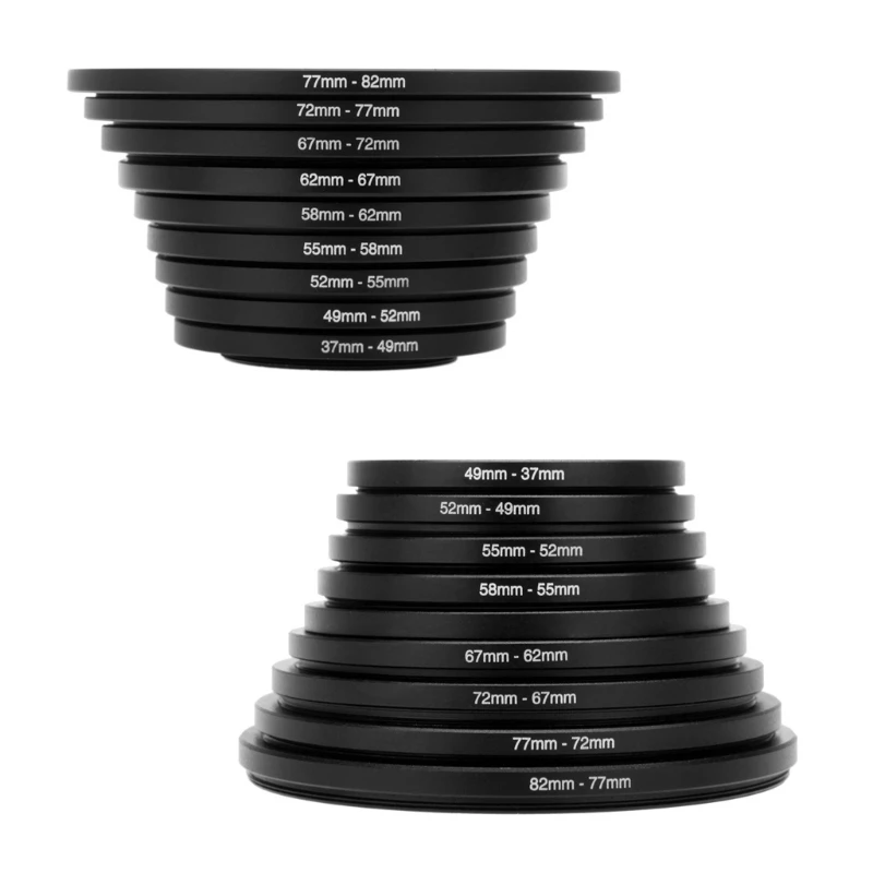 9pcs Step Up / Down Lens Filter Ring Adapter Set Metal Filter Adapter Ring 37-82mm 82-37mm Mount Dropship
9pcs Step Up / Down Lens Filter Ring Adapter Set Metal Filter Adapter Ring 37-82mm 82-37mm Mount Dropship