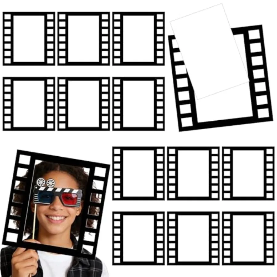 12 Pack Movie Night Photo Booth Props 11.8'' Filmstrip Photo Frames for Movie Theme Party Decorations, Birthday, Family Gatheri
12 Pack Movie Night Photo Booth Props 11.8'' Filmstrip Photo Frames for Movie Theme Party Decorations, Birthday, Family Gatheri