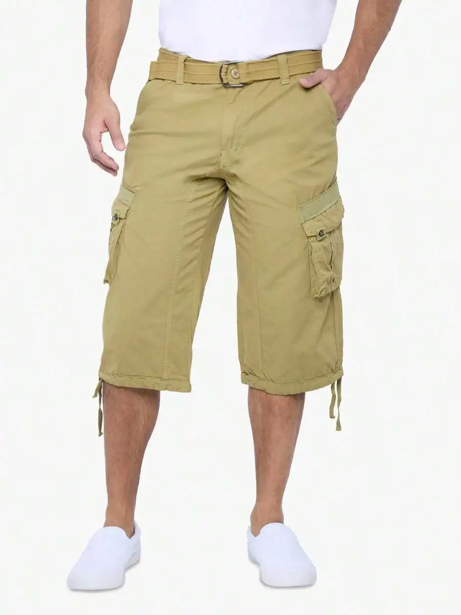 Mens Belted Cargo Shorts With Snap Detail And Side Pockets
Mens Belted Cargo Shorts With Snap Detail And Side Pockets