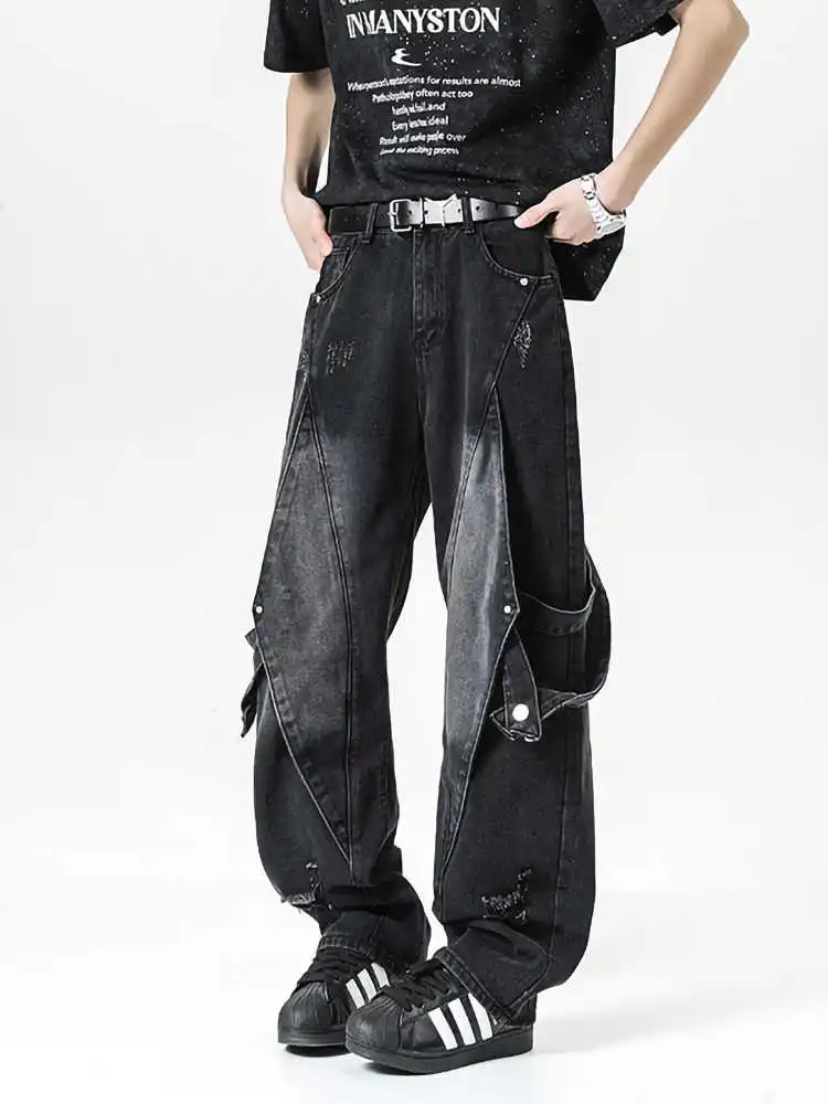 Women Black Gothic Y2k Baggy Cargo Jeans Harajuku Japanese 2000s Style Ripped Denim Trouser Vintage Oversize Jean Pants Clothes
Women Black Gothic Y2k Baggy Cargo Jeans Harajuku Japanese 2000s Style Ripped Denim Trouser Vintage Oversize Jean Pants Clothes