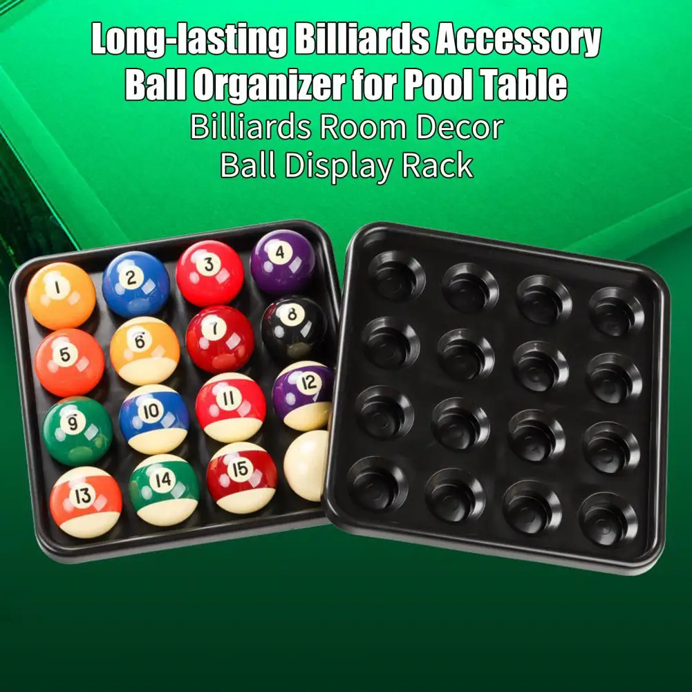 Snooker Storage Holder, Billiard Ball Tray, Pool Ball Carrier Made Of Durable Black Plastic To Protect Your Balls From Scratches
Snooker Storage Holder, Billiard Ball Tray, Pool Ball Carrier Made Of Durable Black Plastic To Protect Your Balls From Scratches