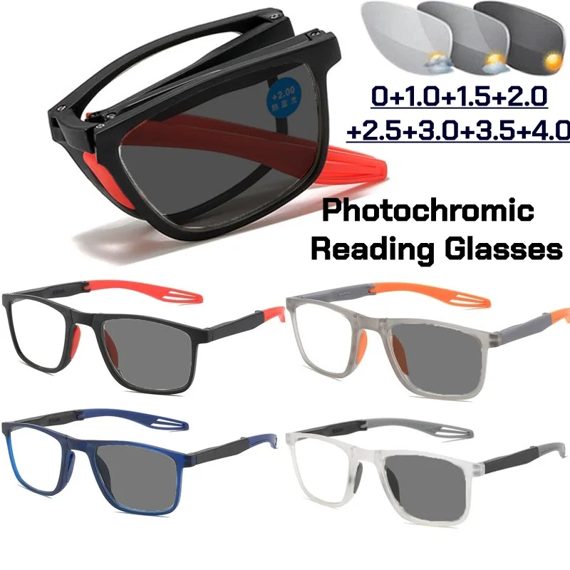 Folding Photosensitive Color Changing Reading Glasses Portable Ultralight Blue Light Blocking Photochromic Presbyopia Glasses
Folding Photosensitive Color Changing Reading Glasses Portable Ultralight Blue Light Blocking Photochromic Presbyopia Glasses