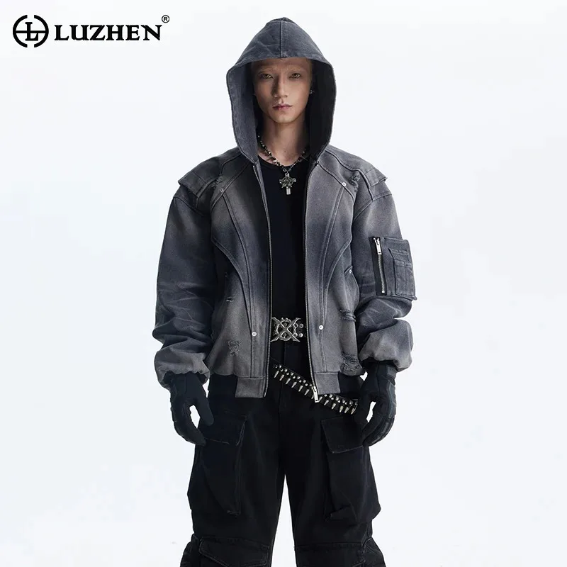 LUZHEN Original Personalized Vintage Tie-dyed Patchwork Design Hooded Coat Men Fashion Streetwear 2025 Autumn Male Jacket JY3907
LUZHEN Original Personalized Vintage Tie-dyed Patchwork Design Hooded Coat Men Fashion Streetwear 2025 Autumn Male Jacket JY3907