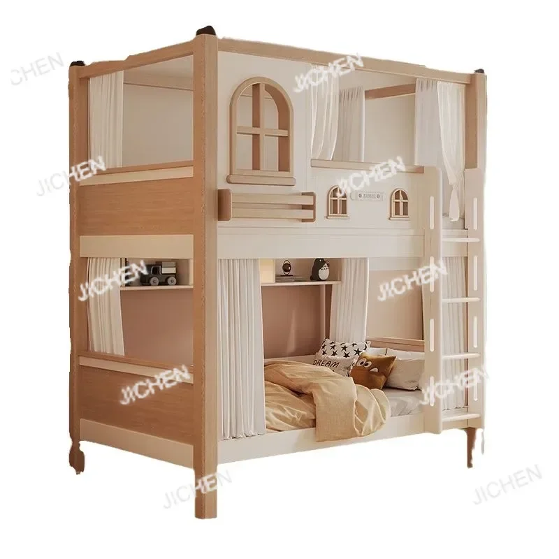 Двухъярусная кровать Cream Wind Ladder с высокими бортиками для детей, верхний и нижний ярусы. Мама не беспокоится.
Двухъярусная кровать Cream Wind Ladder с высокими бортиками для детей, верхний и нижний ярусы. Мама не беспокоится.