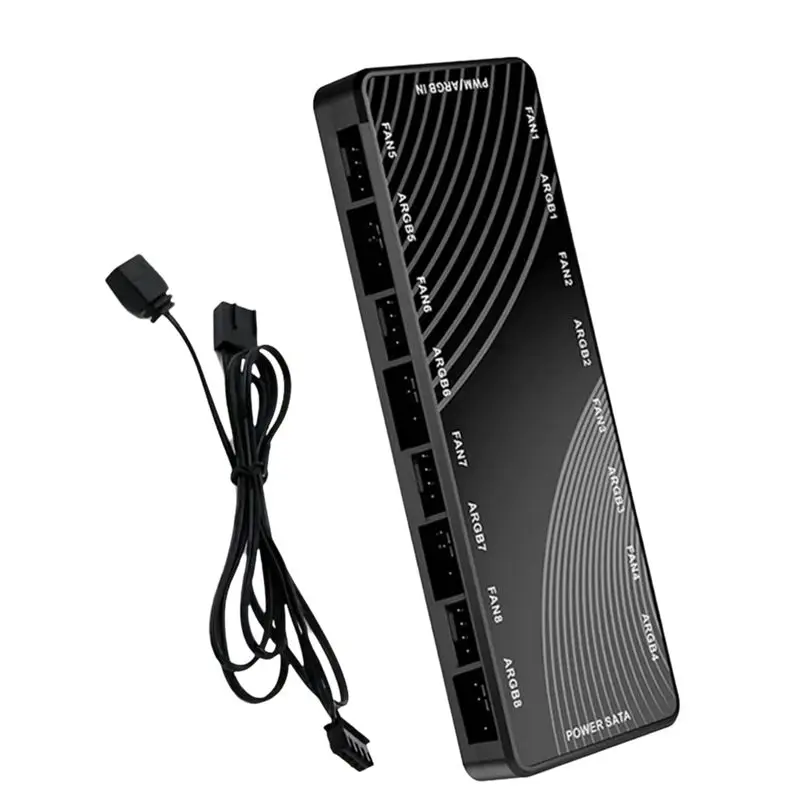 A84X-Chassis Fan Light Controller 2 In 1 PWM + ARGB Hub Dual Eight-Way Splitter 8-Port Hub
A84X-Chassis Fan Light Controller 2 In 1 PWM + ARGB Hub Dual Eight-Way Splitter 8-Port Hub