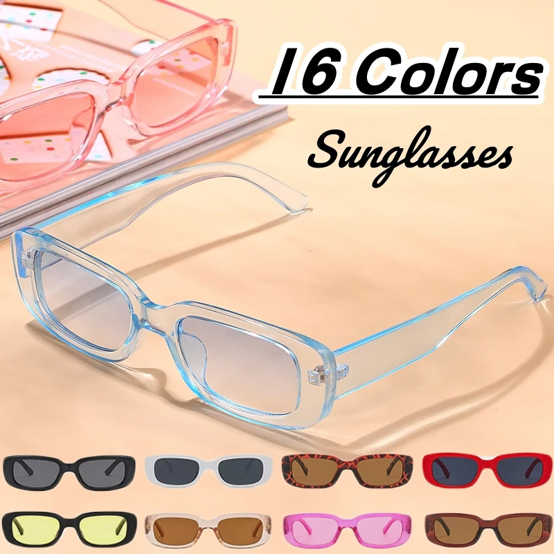16 Colors Rectangle UV400 Sunglasses Men Women Fashion Small Frame Sun Glasses Eyewear Retro Eye Protection Outdoor Goggles
16 Colors Rectangle UV400 Sunglasses Men Women Fashion Small Frame Sun Glasses Eyewear Retro Eye Protection Outdoor Goggles