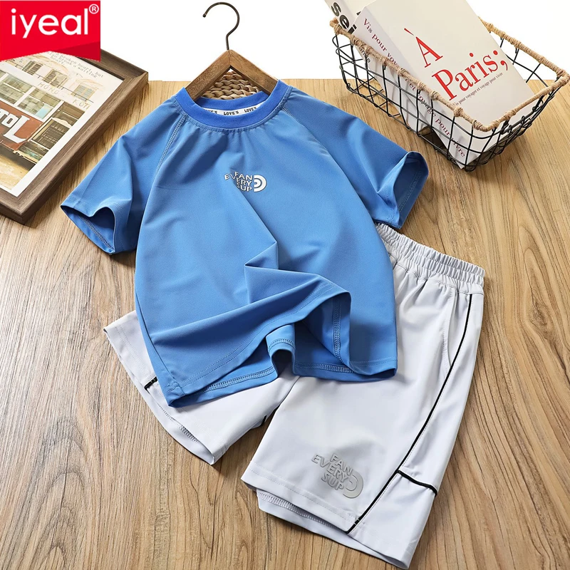 IYEAL 2025 Summer Boys' Set Boys' Quick Drying Set Children's Boys Short Sleeved t-Shirt+Shorts Fashion and Leisure 2Pcs
IYEAL 2025 Summer Boys' Set Boys' Quick Drying Set Children's Boys Short Sleeved t-Shirt+Shorts Fashion and Leisure 2Pcs