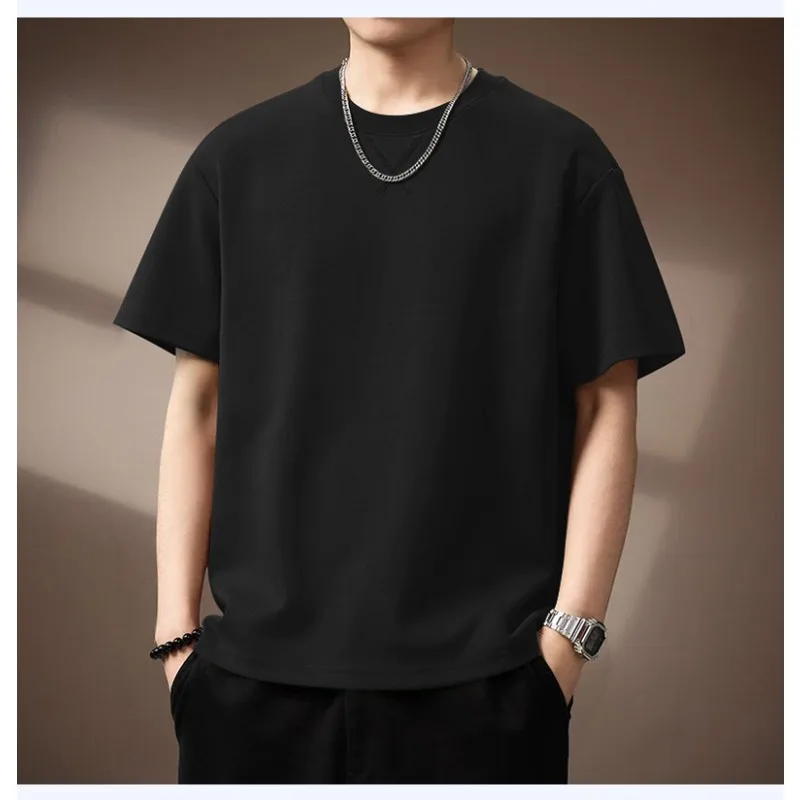 Мужская футболка 2026 года: новая, свободного кроя, премиум-класса, однотонная, с круглым вырезом, универсальная, стройнящая фигуру
Мужская футболка 2026 года: новая, свободного кроя, премиум-класса, однотонная, с круглым вырезом, универсальная, стройнящая фигуру