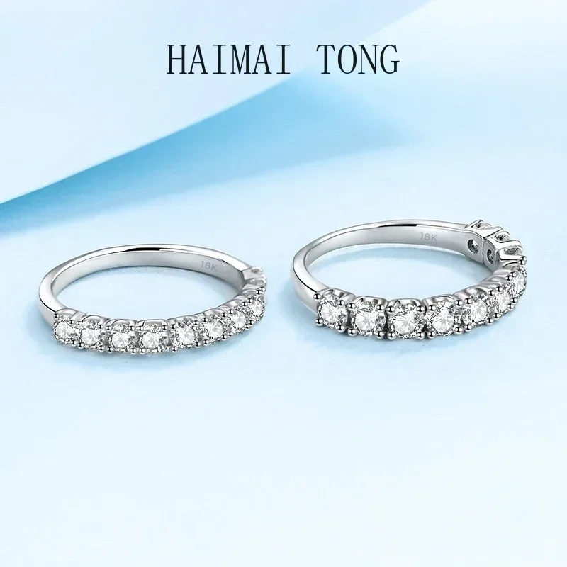 Designer Jewelry New Style 18K White Gold One Line VVS1 D Color 0.6/1CT Ten Moissanite Minimalist and Versatile Ring for Women
Designer Jewelry New Style 18K White Gold One Line VVS1 D Color 0.6/1CT Ten Moissanite Minimalist and Versatile Ring for Women