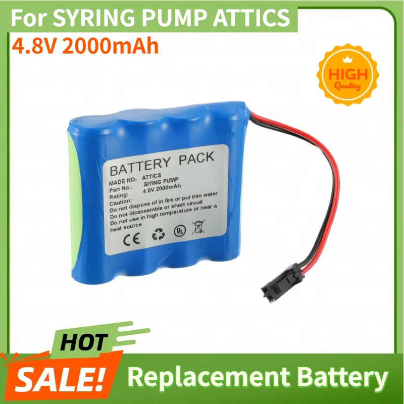 For SYRING PUMP ATTICS Brand New High Quality 4.8V 2000mAh Replacement Battery
For SYRING PUMP ATTICS Brand New High Quality 4.8V 2000mAh Replacement Battery