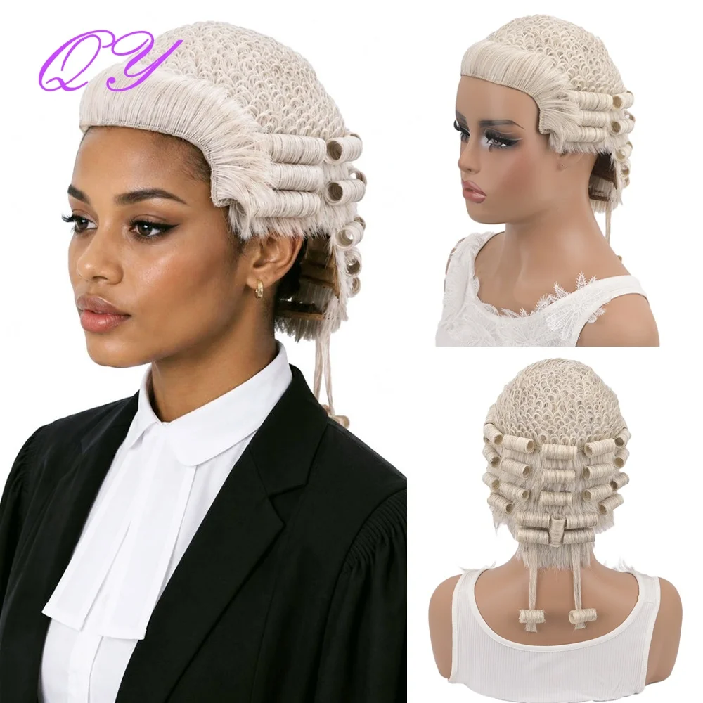 British Style Female Retro Curly Lawyer Wig High Temperature Fiber Formal Party Costume Barrister Wig Judge Dress Up Wig
British Style Female Retro Curly Lawyer Wig High Temperature Fiber Formal Party Costume Barrister Wig Judge Dress Up Wig 