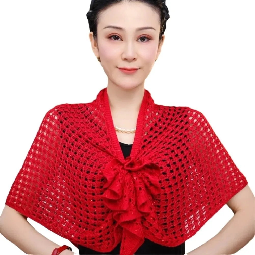 Sparkly Design Hollow Out Cardigan Short Sleeve Floral Pattern Ice Silk Wrap Cotton Material Front Buckle Design
Sparkly Design Hollow Out Cardigan Short Sleeve Floral Pattern Ice Silk Wrap Cotton Material Front Buckle Design