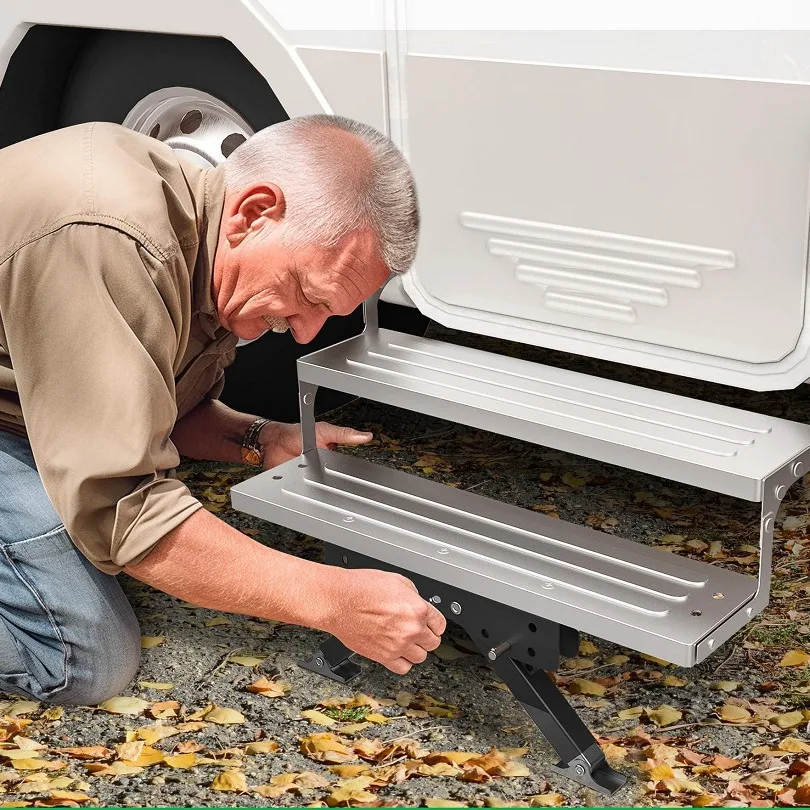 Adjustable Heavy Duty RV Step Stabilizer Kit Versatile Motorhome Step Support System for Rv Steps Safety And Stability
Adjustable Heavy Duty RV Step Stabilizer Kit Versatile Motorhome Step Support System for Rv Steps Safety And Stability