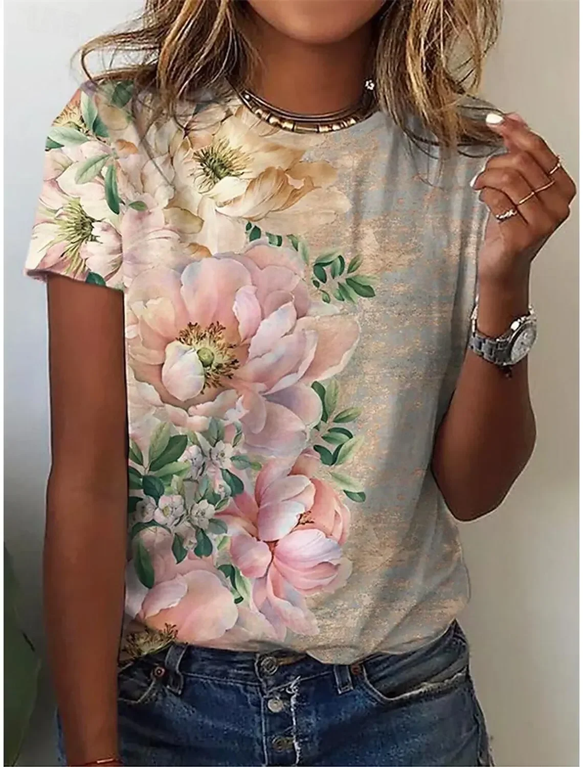 Women's Beautiful Flower 3D Printed T-Shirt Short Sleeve Tees Tops 3D Prints O-Neck Shirt Summer Casual Women's Clothing Apparel
Women's Beautiful Flower 3D Printed T-Shirt Short Sleeve Tees Tops 3D Prints O-Neck Shirt Summer Casual Women's Clothing Apparel