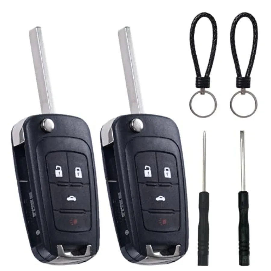 Folding Flip Key Fob Shell Case fits for Chevy Cruze Malibu Camaro Equinox Equinox Sonic GMC Terrain Buick 2010 2011 2012 2013
Folding Flip Key Fob Shell Case fits for Chevy Cruze Malibu Camaro Equinox Equinox Sonic GMC Terrain Buick 2010 2011 2012 2013