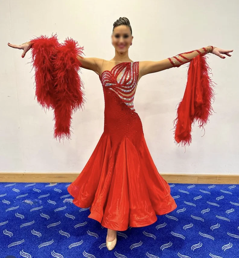 New Competition ballroom Standard dance dress dance clothing stage wear Women dance dress
New Competition ballroom Standard dance dress dance clothing stage wear Women dance dress