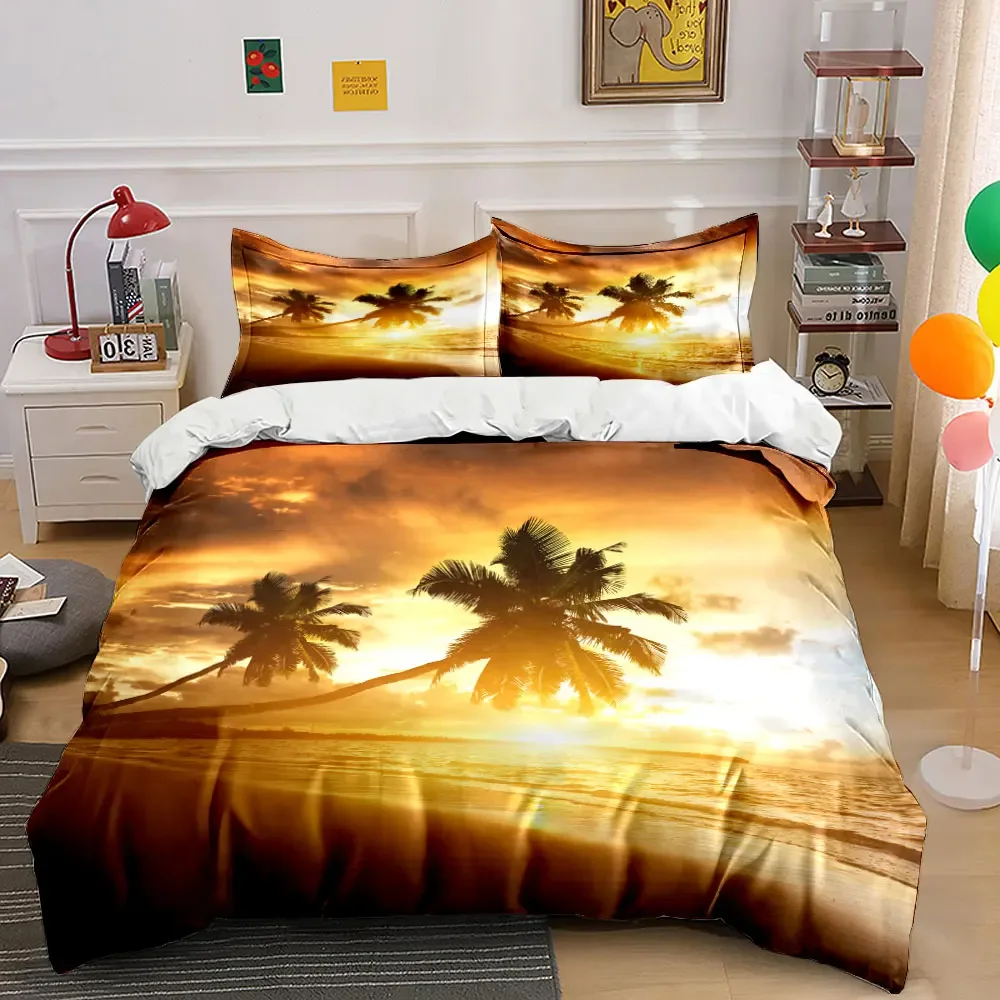 Beach Sunset Palm Tree Decor Multiple sizes kid's and adults' bedroom Exquisite 3PC bedding set, gift
Beach Sunset Palm Tree Decor Multiple sizes kid's and adults' bedroom Exquisite 3PC bedding set, gift