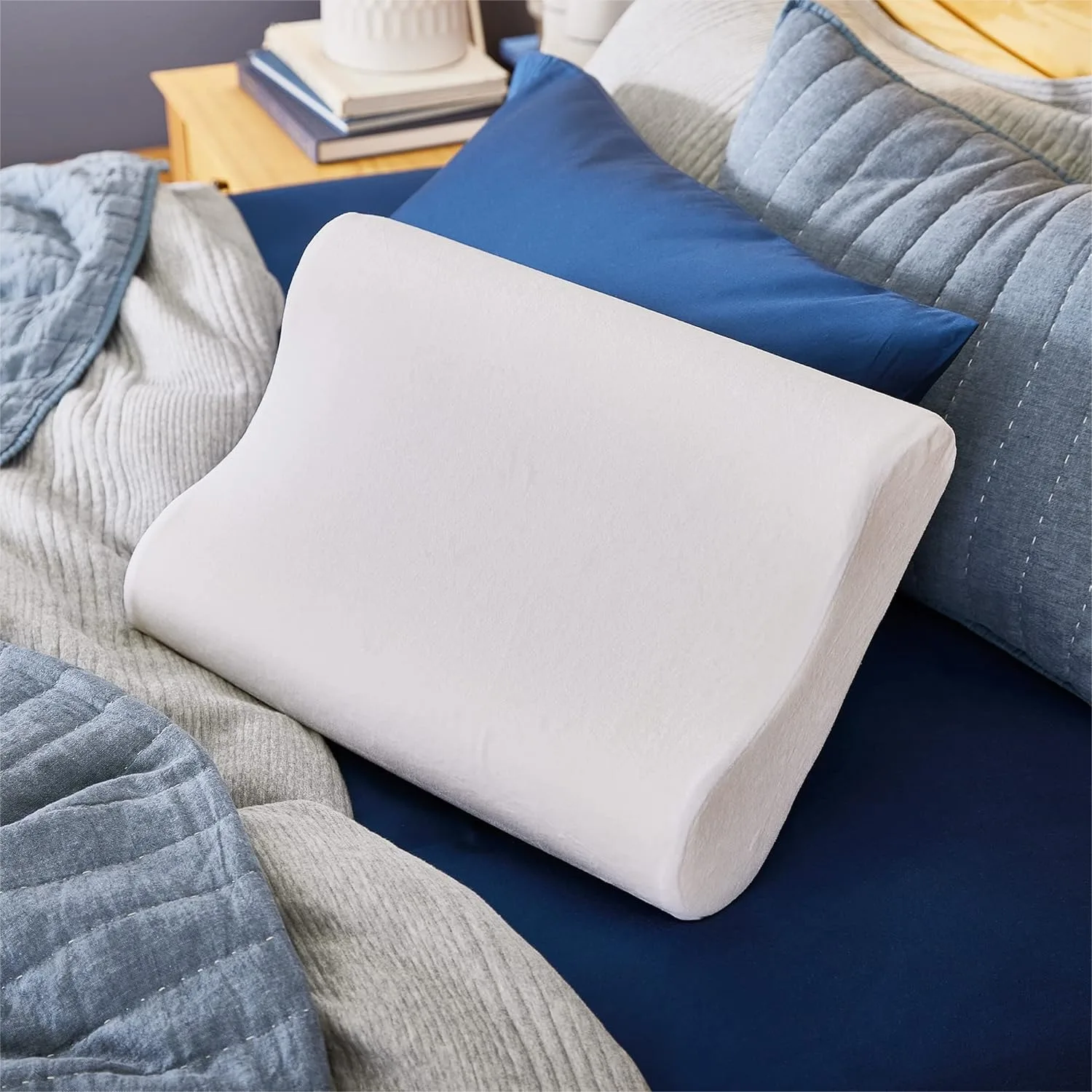 Memory Foam Contour Pillow Queen Size for Neck and Shoulder Alignment, Side and Back Sleepers, Medium Support
Memory Foam Contour Pillow Queen Size for Neck and Shoulder Alignment, Side and Back Sleepers, Medium Support