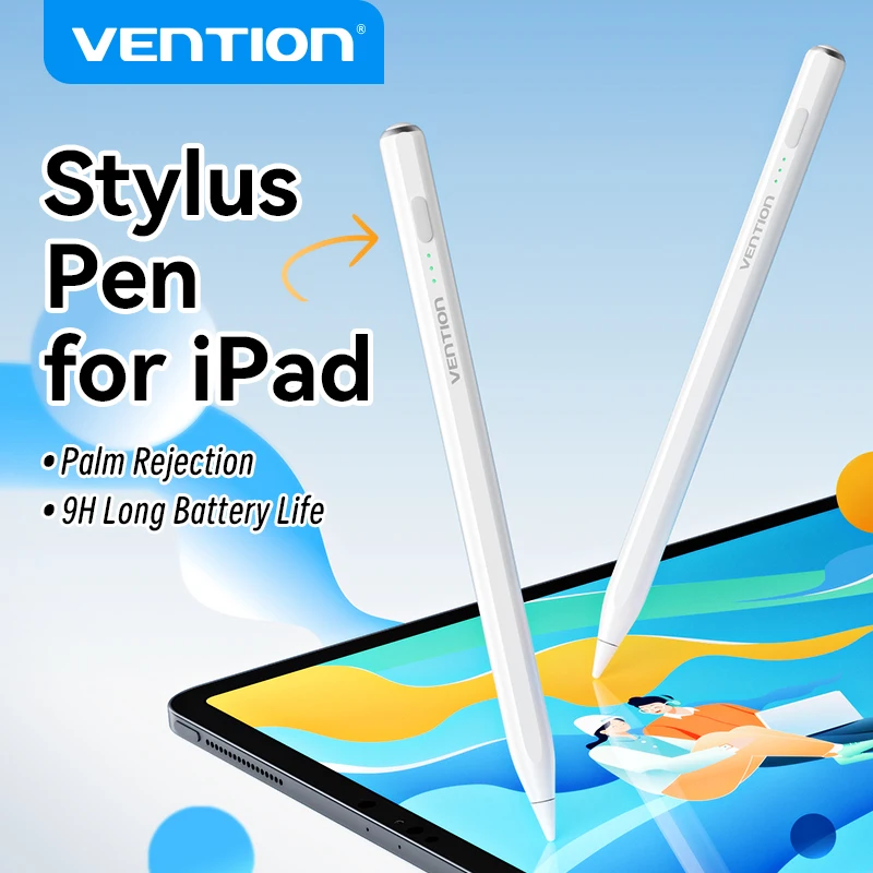 Vention Stylus with LED for Apple Pencil iPad Palm Rejection Magnetic Design Touch Pen for Tablet for iPad Pro 2018-2024
Vention Stylus with LED for Apple Pencil iPad Palm Rejection Magnetic Design Touch Pen for Tablet for iPad Pro 2018-2024