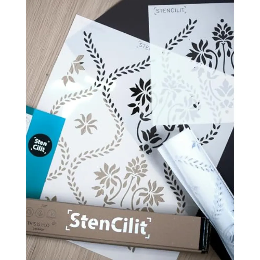 ® Boutique Damask Wall Stencil for Painting - 2 Pack of 17 x 20 in Stencil, Victorian Wall Stencils for Painting Large Pattern,
® Boutique Damask Wall Stencil for Painting - 2 Pack of 17 x 20 in Stencil, Victorian Wall Stencils for Painting Large Pattern,