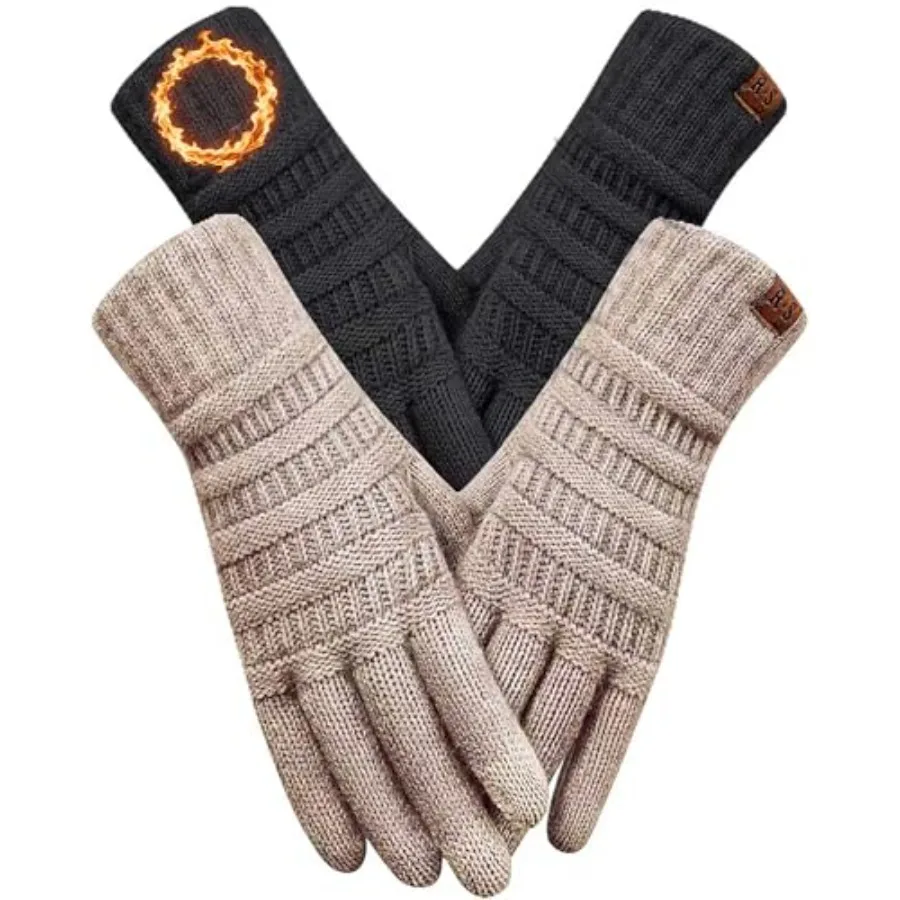 REACH STAR 2 Pairs Winter Gloves for Women, Touch Screen Warm Knit Thermal Gloves for Cold Weather Gifts
REACH STAR 2 Pairs Winter Gloves for Women, Touch Screen Warm Knit Thermal Gloves for Cold Weather Gifts