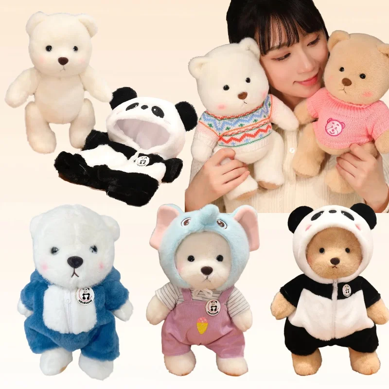 Kawaii Bear Plush Toy stuffed Animals Teddy Bear Wear Suit Soft Doll Birthday Christmas Gifts for Boy Girl
Kawaii Bear Plush Toy stuffed Animals Teddy Bear Wear Suit Soft Doll Birthday Christmas Gifts for Boy Girl