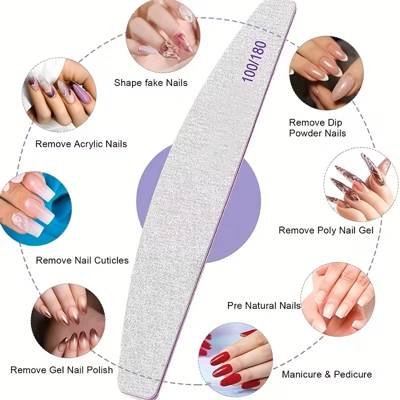10pcs Professional Cuticle Removing Fluids Unscented Double-Sided Nail File Buffers Manicure Tools for Acrylic Nail Care
10pcs Professional Cuticle Removing Fluids Unscented Double-Sided Nail File Buffers Manicure Tools for Acrylic Nail Care