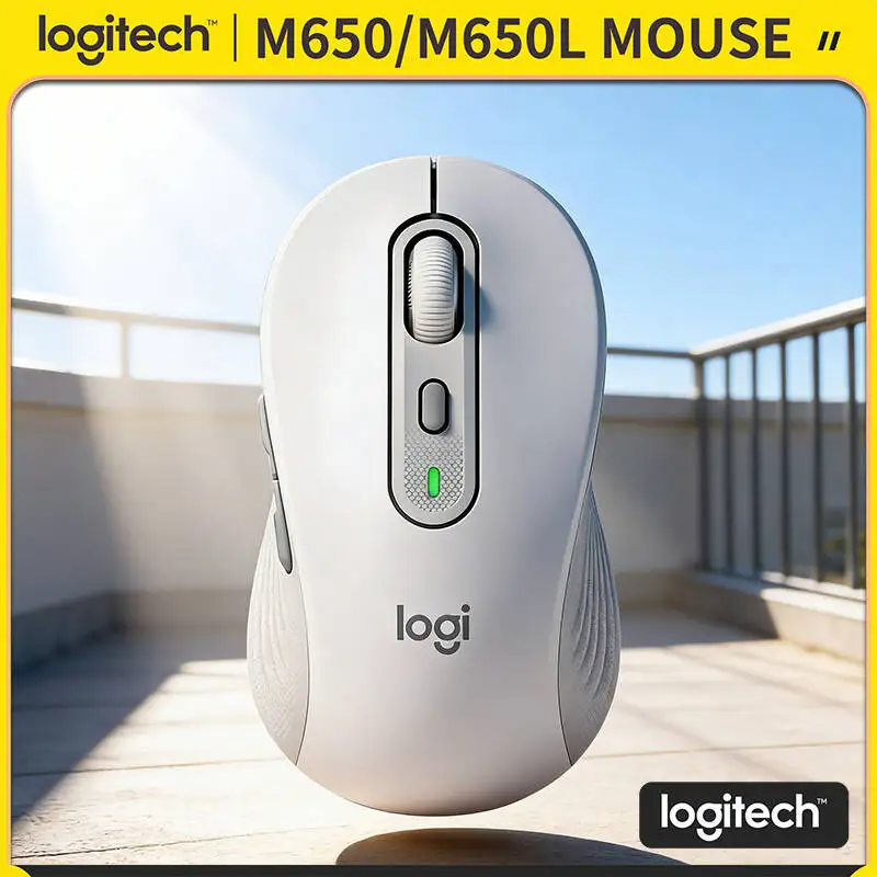 Logitech M650/M650L Wireless Mouse - SilentTouch Clicks, Ergonomic Contour, 24-Month Battery, Multi-OS Support