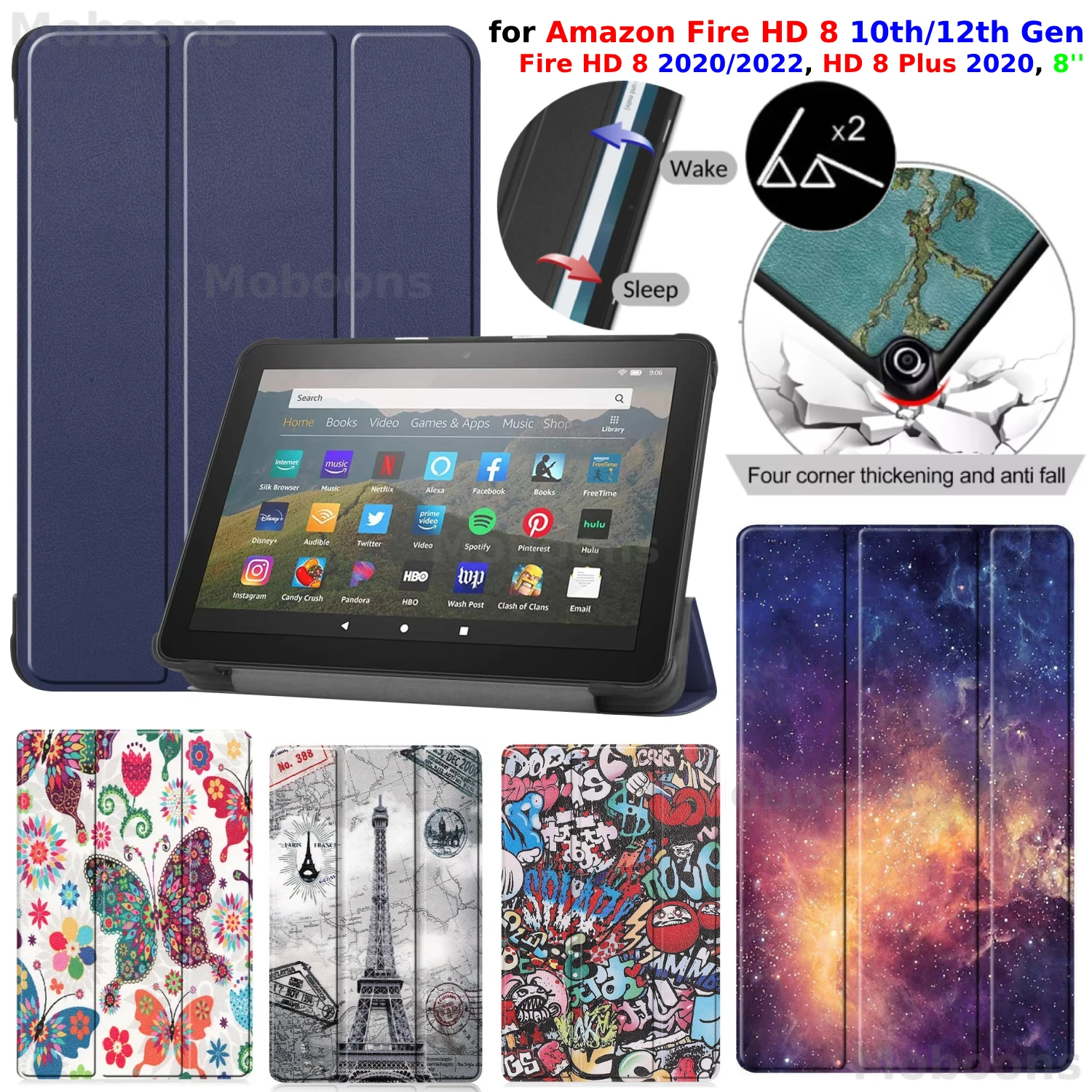 Для Amazon Fire HD 8 Чехол 10-го 12-го поколения 2020 2022 HD 8 Plus 8 дюймов Чехол-подставка из искусственной кожи для сна/пробуждения Противоударный Kindle Fire Funda
Для Amazon Fire HD 8 Чехол 10-го 12-го поколения 2020 2022 HD 8 Plus 8 дюймов Чехол-подставка из искусственной кожи для сна/пробуждения Противоударный Kindle Fire Funda