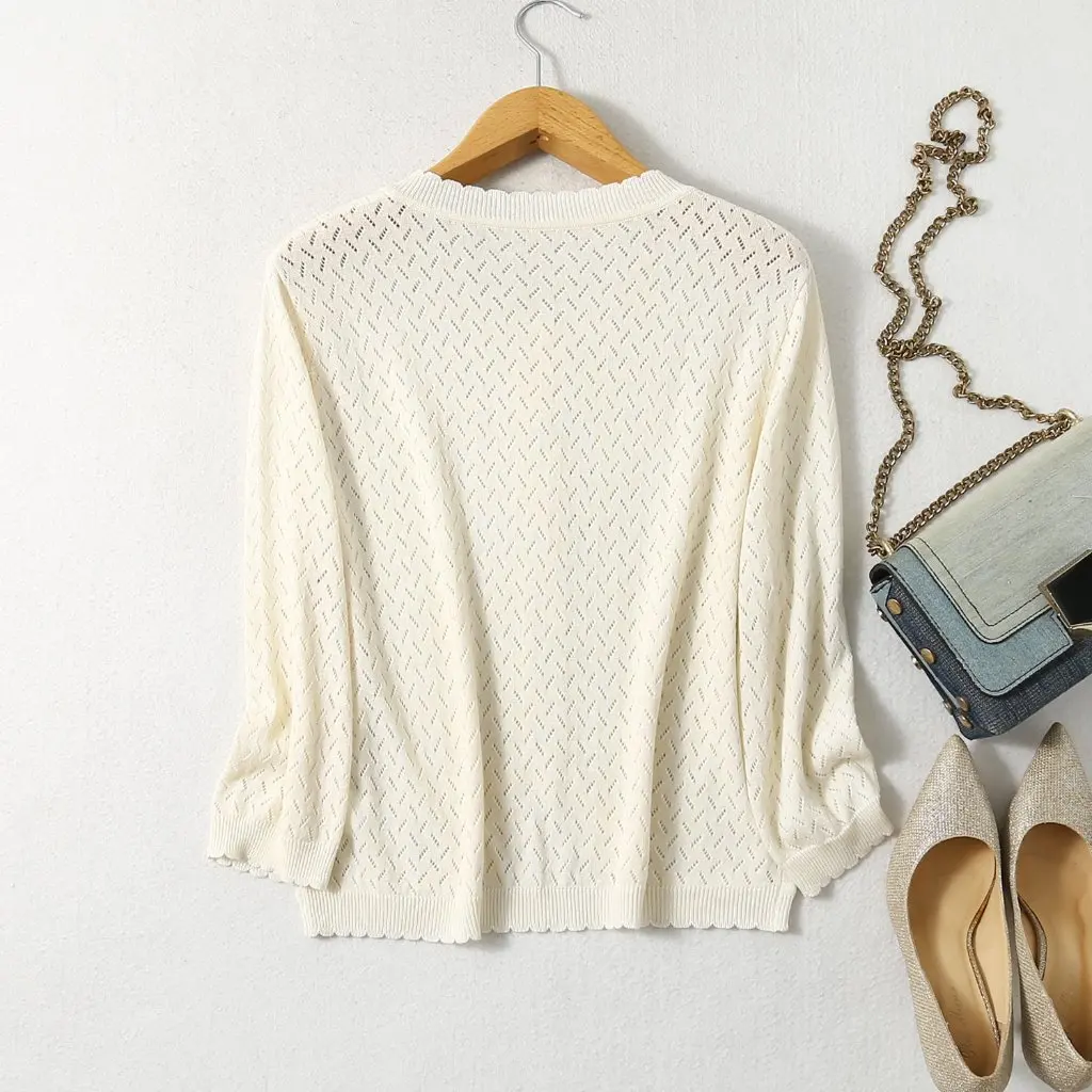 Summer Knitted Cardigan Lace round Neck Short Loose Top Silk Shawl Air Conditioning Shirt Women's Fashion Outerwear
Summer Knitted Cardigan Lace round Neck Short Loose Top Silk Shawl Air Conditioning Shirt Women's Fashion Outerwear