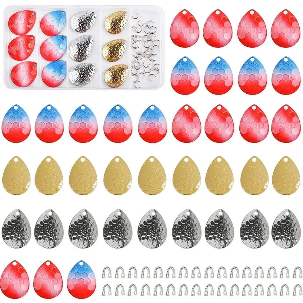 80Pcs Spinner Blades Fishing Clevis Kit Colorado Blades Easy Spin Brass Clevis Fishing Lure Making Accessories for Walleye Rig
80Pcs Spinner Blades Fishing Clevis Kit Colorado Blades Easy Spin Brass Clevis Fishing Lure Making Accessories for Walleye Rig