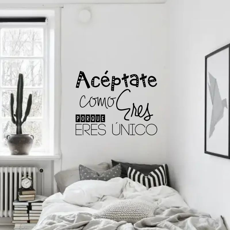 Aceptate Como Porque Eres Unico Wall Stickers With Motivating Phrase Spanish Quotes Decorative Poster Vinyl Decals #416
Aceptate Como Porque Eres Unico Wall Stickers With Motivating Phrase Spanish Quotes Decorative Poster Vinyl Decals #416