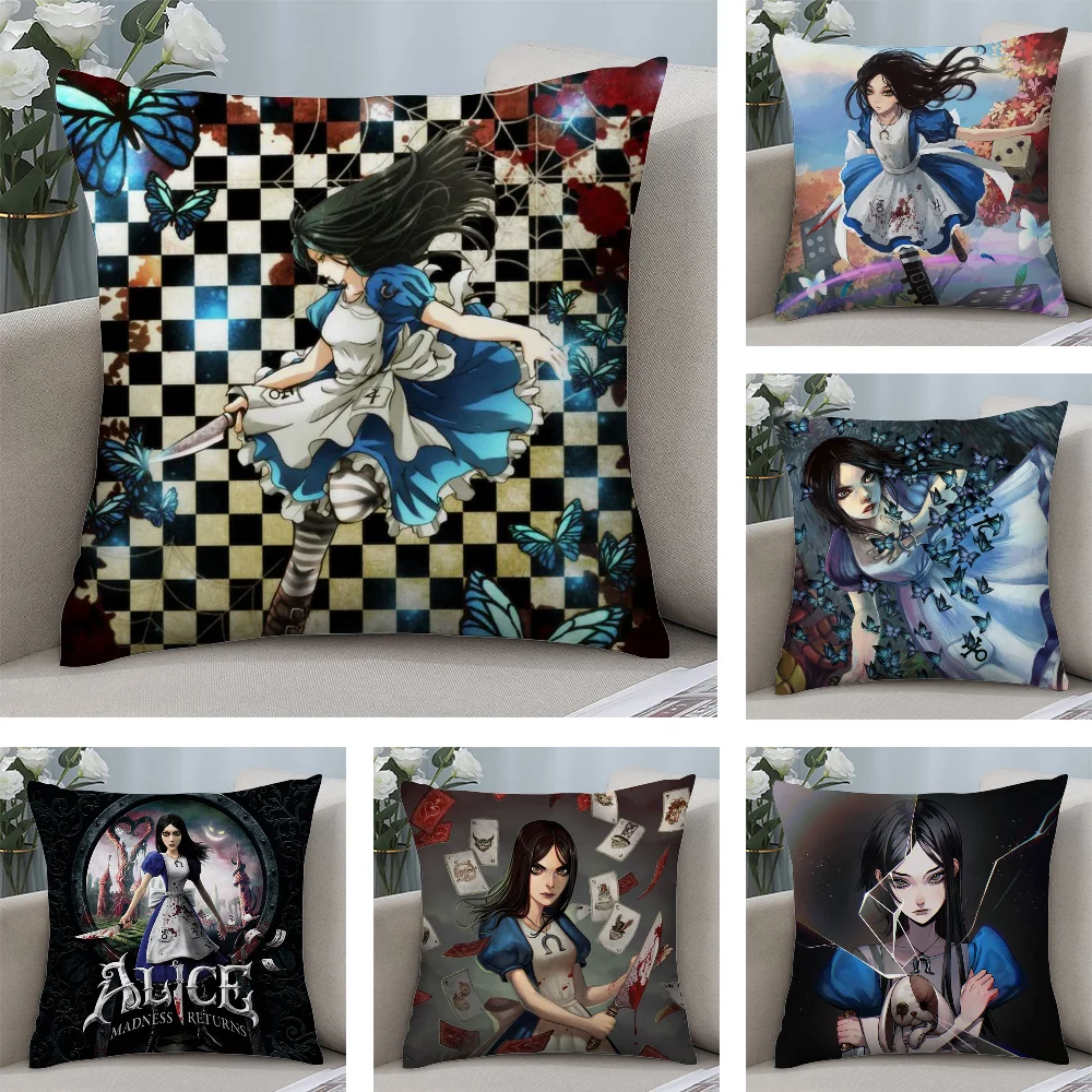 A-Alice M-Madness Returns Pillow Case Short Plush Pillow Covers Sofa Decorative Gift Home Double-sided Printing Cushion Cover
A-Alice M-Madness Returns Pillow Case Short Plush Pillow Covers Sofa Decorative Gift Home Double-sided Printing Cushion Cover