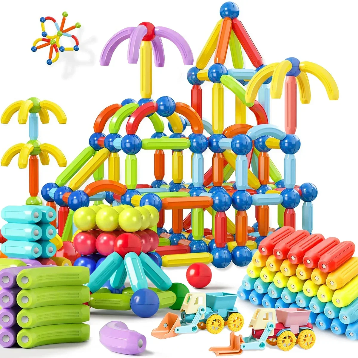 128 pieces of children's magnetic structure set magnetic building blocks Montessori education STEM children's toys
128 pieces of children's magnetic structure set magnetic building blocks Montessori education STEM children's toys