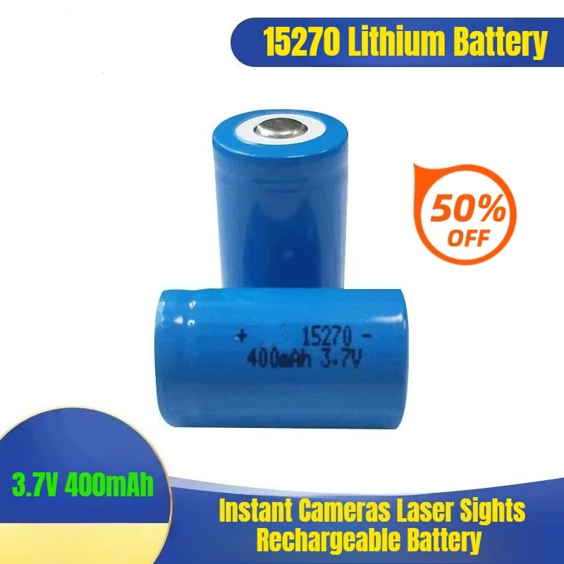 3.7V 400mAh 15270 Lithium Battery Ultra-large Capacity for Instant Cameras Laser Sights Rechargeable Battery
3.7V 400mAh 15270 Lithium Battery Ultra-large Capacity for Instant Cameras Laser Sights Rechargeable Battery