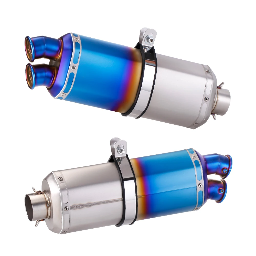 Universal 51MM Motorcycle Exhaust Muffler Double Outlet Tail Pipe S9 For MT07 PCX125 ninja400 CRF1100L CRF1000 890ADV
Universal 51MM Motorcycle Exhaust Muffler Double Outlet Tail Pipe S9 For MT07 PCX125 ninja400 CRF1100L CRF1000 890ADV