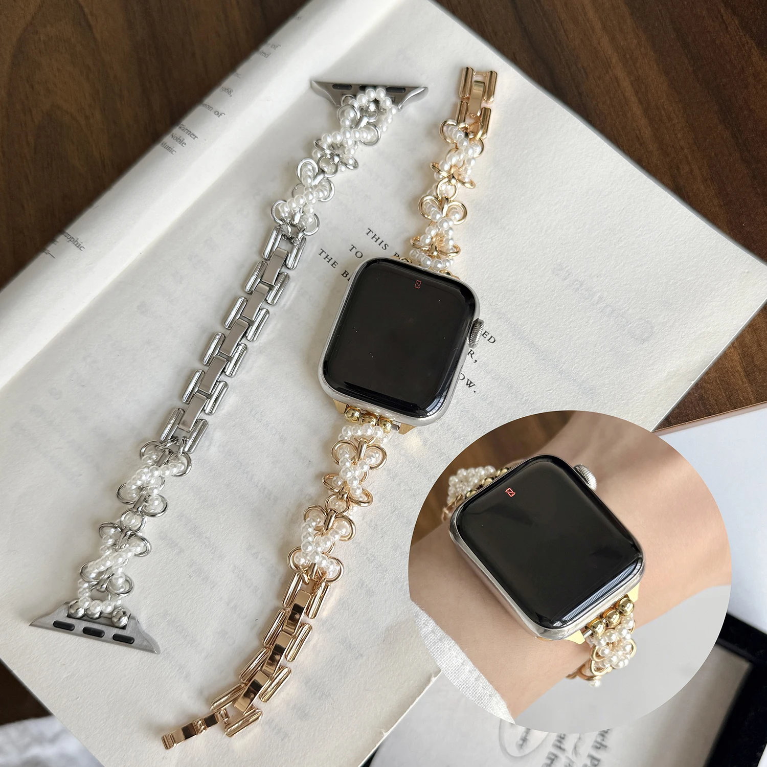 Pearl Chain Bracelet for Apple Watch S10 42/46mm Ultra 49mm 45-38mm Elegant Women's Wristband for iWatch Series S9 S8 S7 SE
Pearl Chain Bracelet for Apple Watch S10 42/46mm Ultra 49mm 45-38mm Elegant Women's Wristband for iWatch Series S9 S8 S7 SE