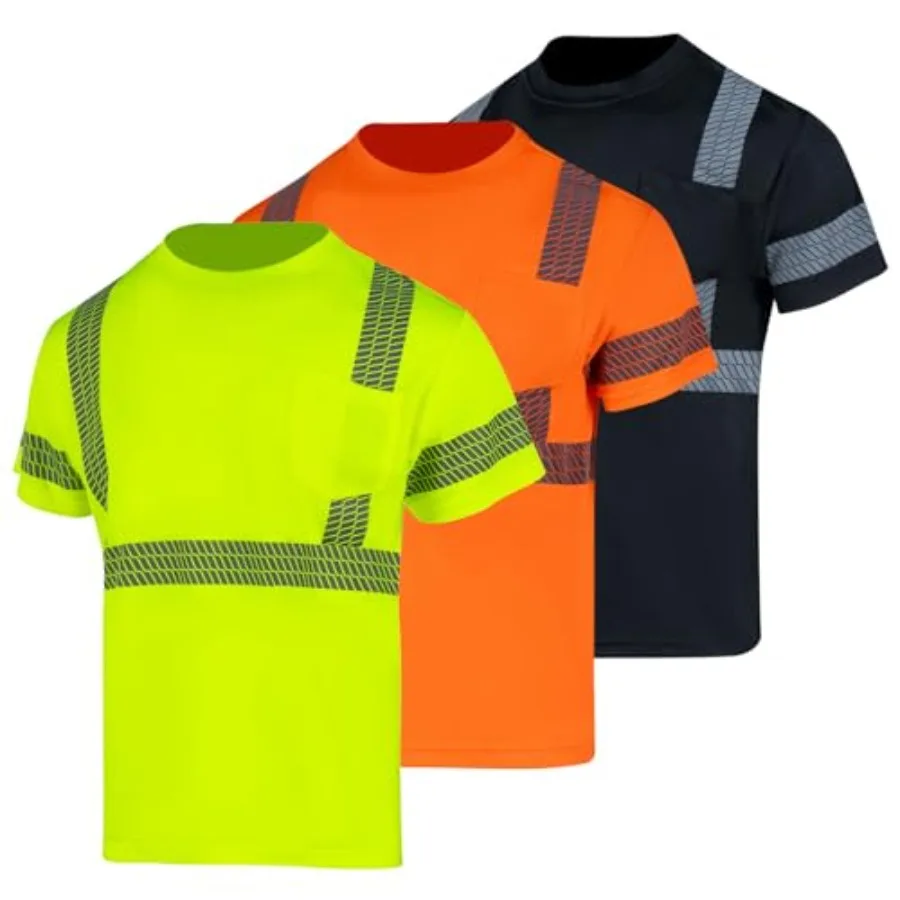 3 Pack Hi Vis Safety Shirts for Men Class 3 High Visibility Reflective Construction Work Shirts Short Sleeve YOBKXL
3 Pack Hi Vis Safety Shirts for Men Class 3 High Visibility Reflective Construction Work Shirts Short Sleeve YOBKXL