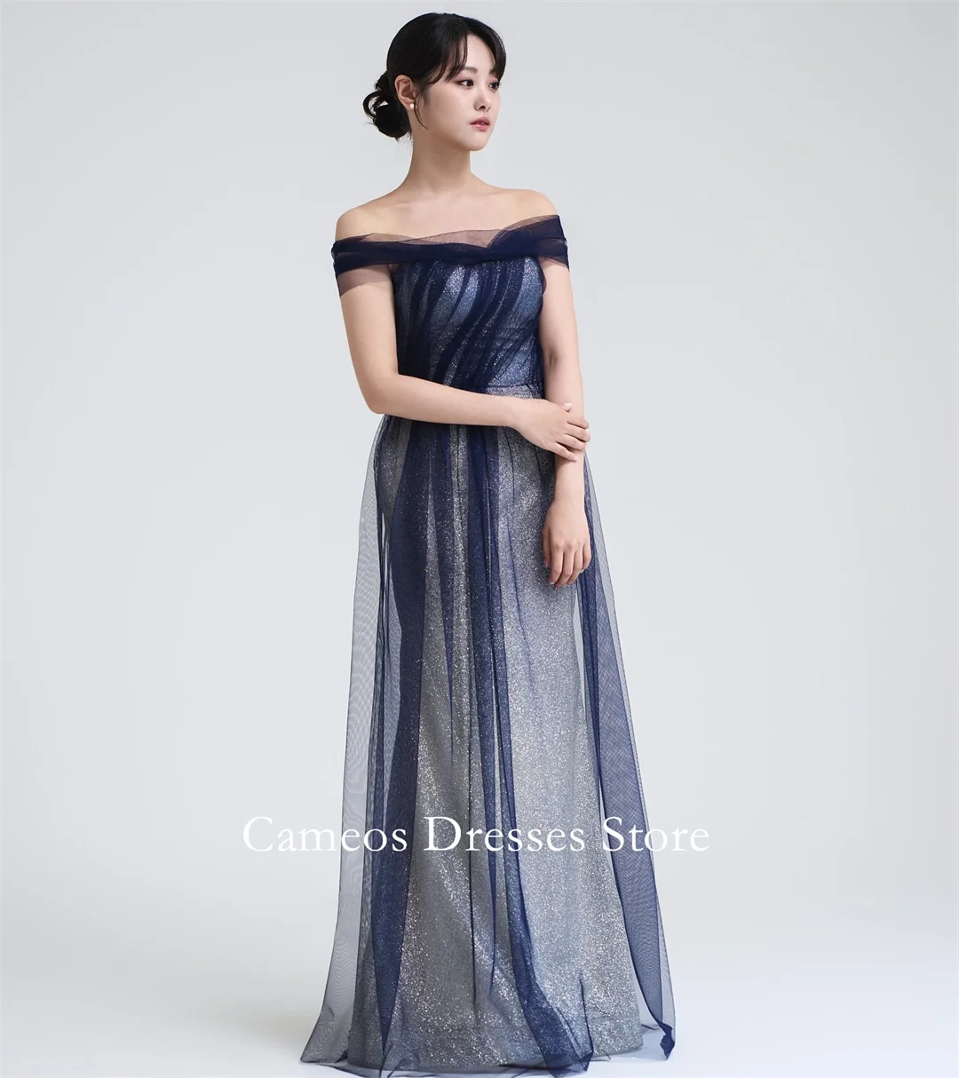 SONDR Korea Off Shoulder Blue Evening Dress Customized Formal Prom Dress Short Sleeves Tulle 웨딩드레스 Occasion Party Evening Gown
SONDR Korea Off Shoulder Blue Evening Dress Customized Formal Prom Dress Short Sleeves Tulle 웨딩드레스 Occasion Party Evening Gown