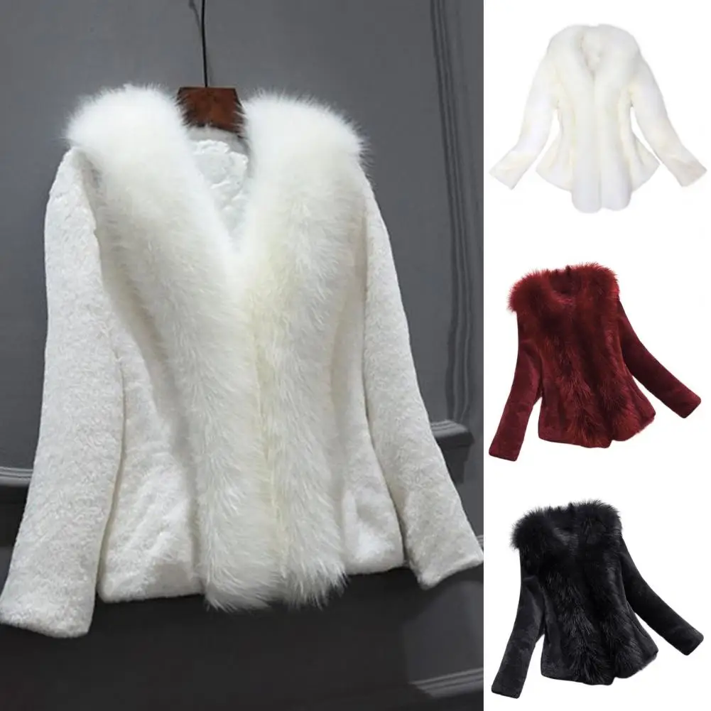 Warm Women Coat Luxurious Faux Fur Winter Jacket with Heat Retention for Women Elegant Long Sleeve Coat for Home Office Club
Warm Women Coat Luxurious Faux Fur Winter Jacket with Heat Retention for Women Elegant Long Sleeve Coat for Home Office Club